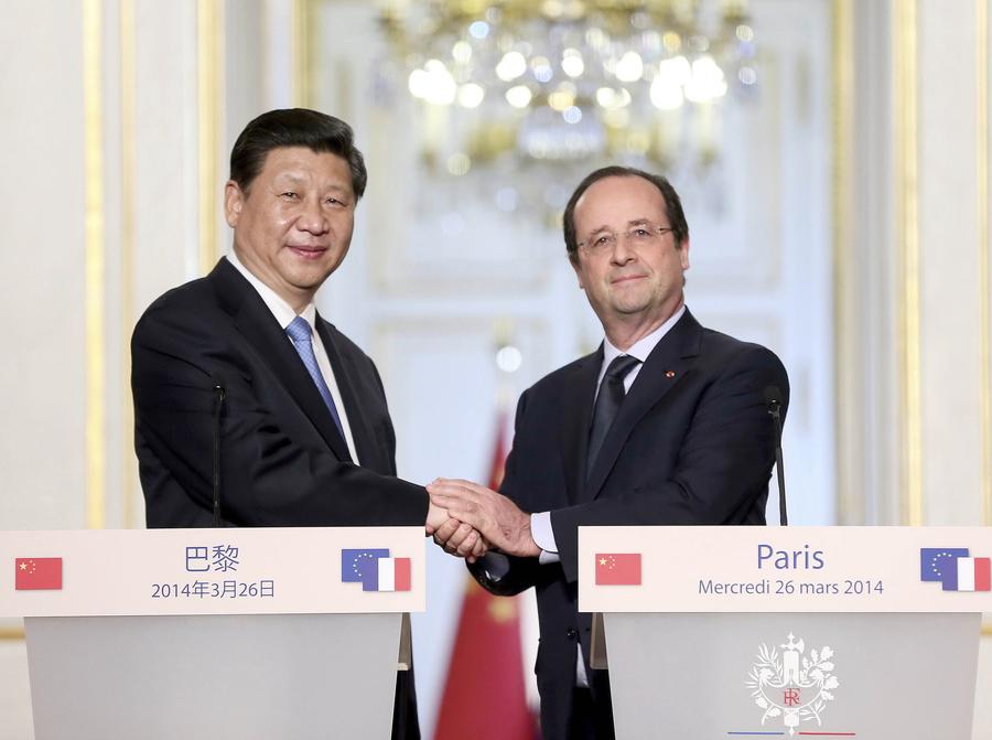 China, France vow to strengthen talk on ties, global issues