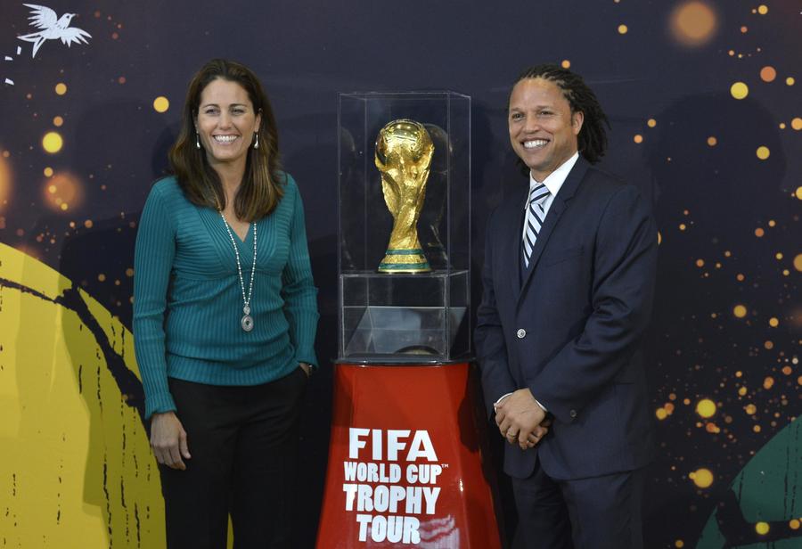 Biden, Kerry unveil World Cup trophy in Washington