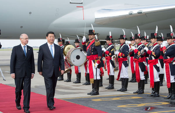 Chinese president arrives in Argentina for state visit