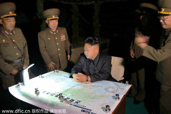 DPRK top leader guides rocket firing drill