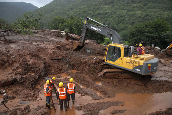 Rain-triggered landslide buries hundreds in India