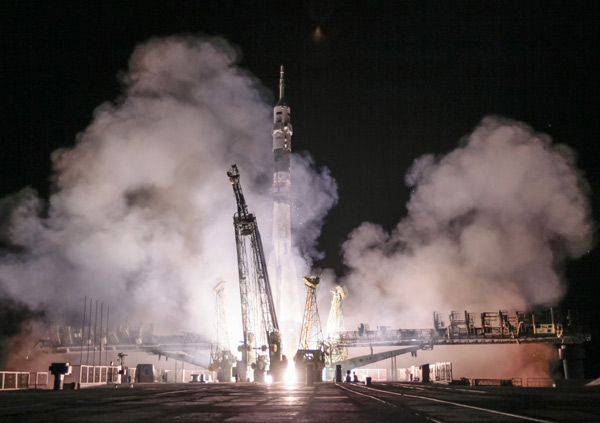 First Russian woman lifts off to space station