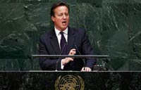 Cameron is confronted in London