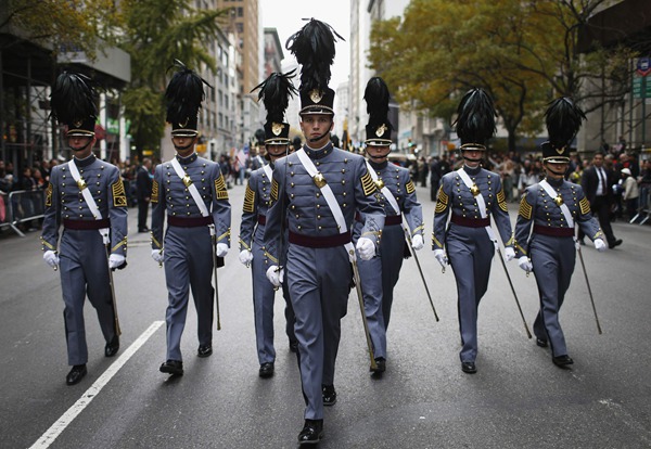 Veterans day parade in the US