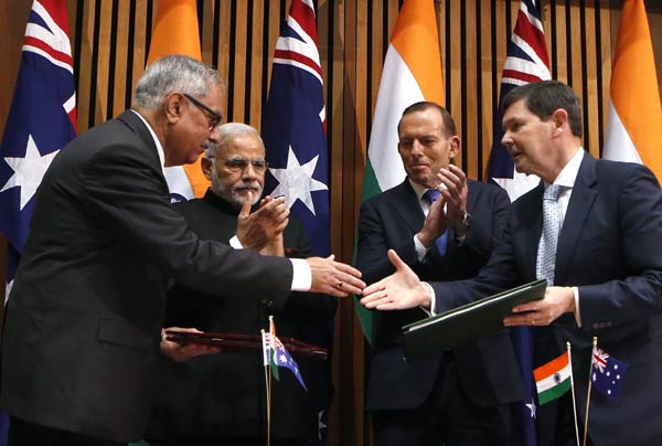 Australian, Indian leaders target free trade pact