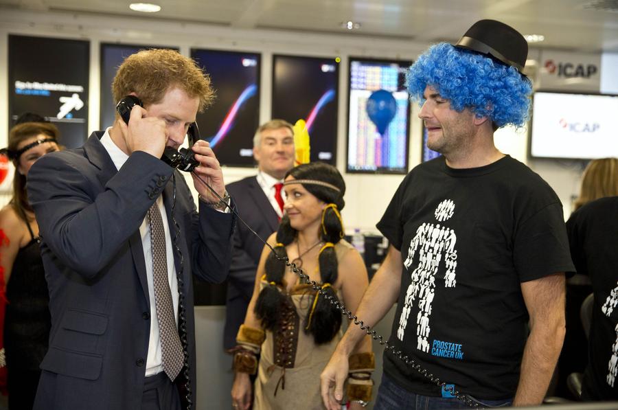 Prince Harry joins in fun at ICAP charity day