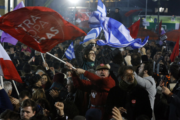Greek leftist leader Tsipras claims victory