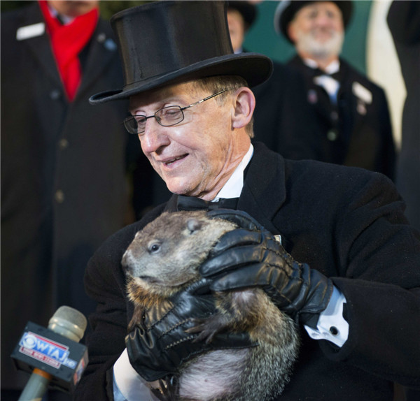 US groundhog Phil predicts six more weeks of winter