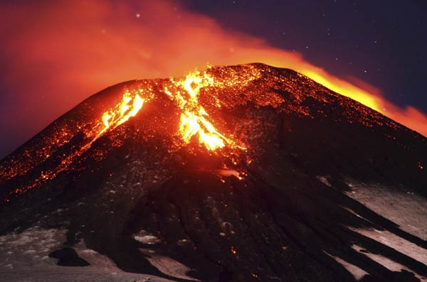 Volcano Villarrica erupts in southern Chile, villages evacuated