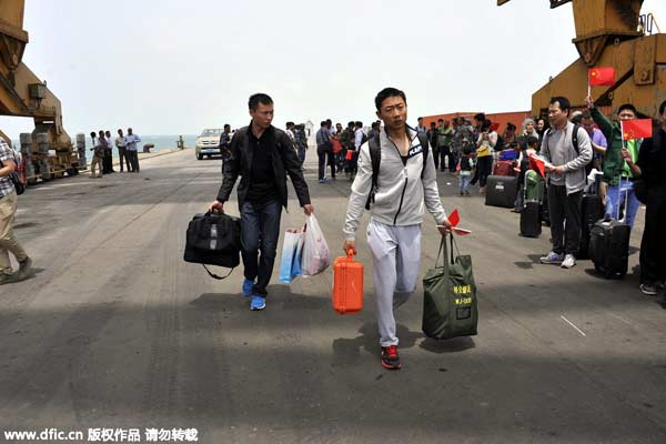 Chinese warship carrying 83 evacuees from Yemen arrives in Djibouti