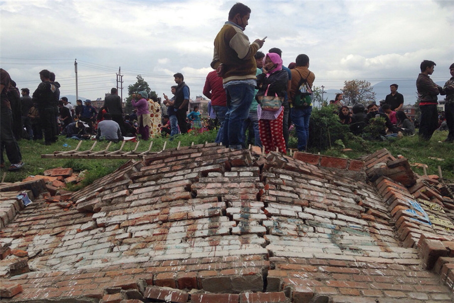 In photos: Strong earthquake struck Nepal
