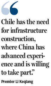 Li seeks 'dual track' for Chile exchanges