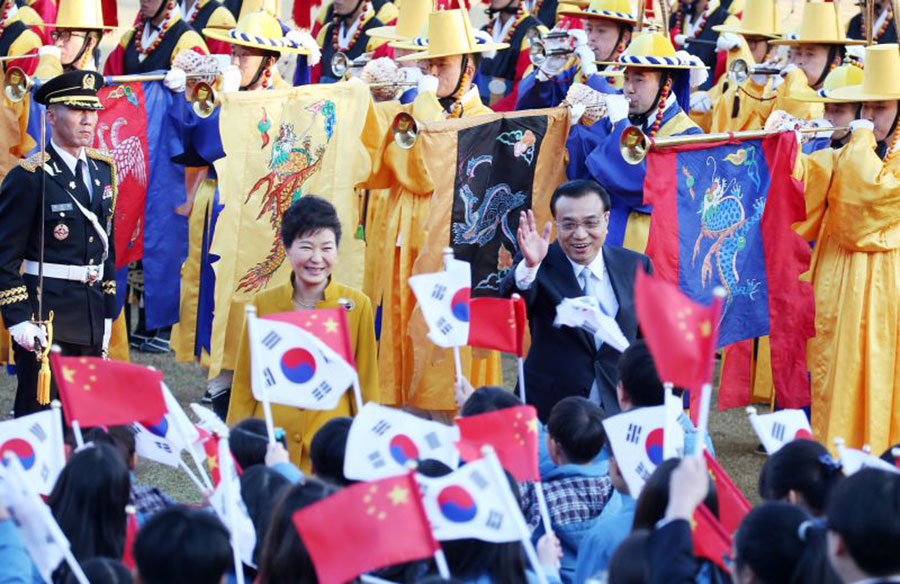 South Korean President welcomes Premier Li Keqiang
