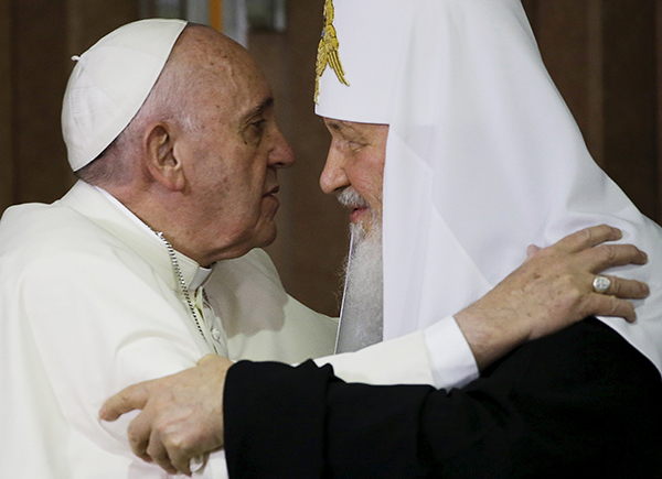 Pope Francis in historic meeting with Russian Orthodox Patriarch Kirill in Cuba