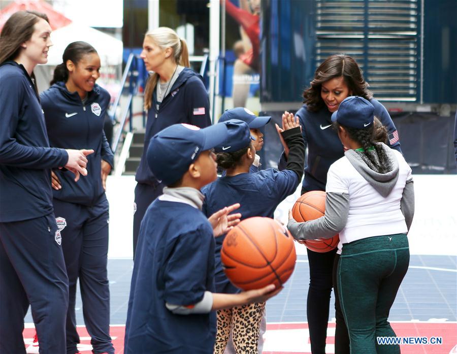 Michelle Obama kicks off 100-day countdown to Rio Olympics with US Olympians