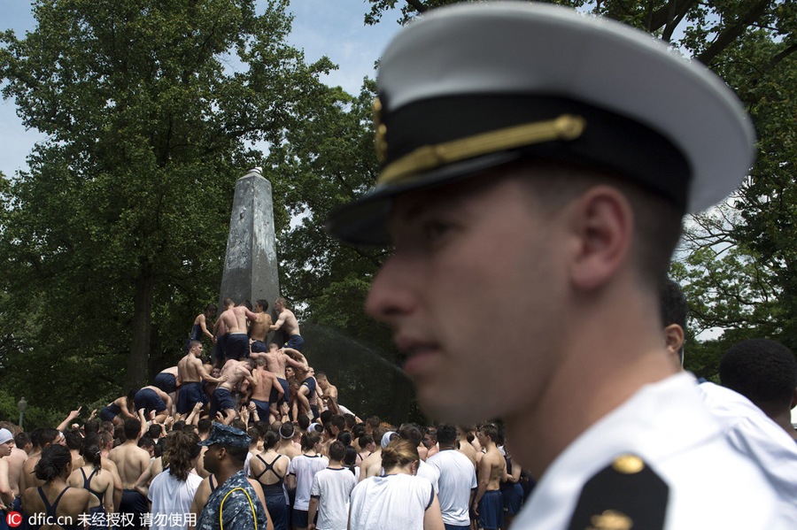 From plebe to officer: Only a gap of a hat