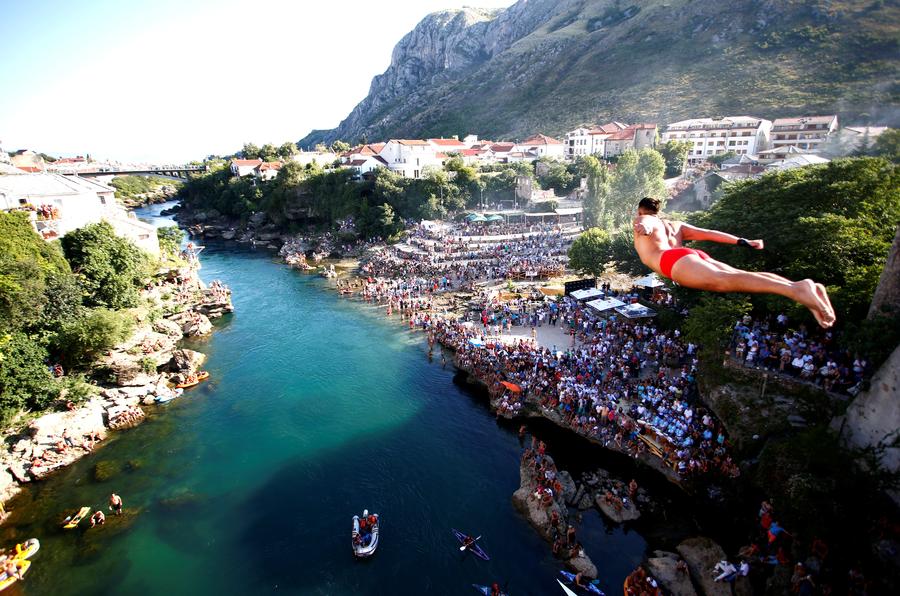 450th Old Bridge diving competition held in Mostar