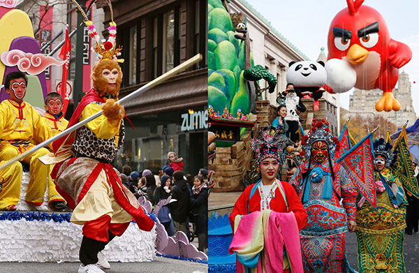Chinese themes join holiday parade mix in New York