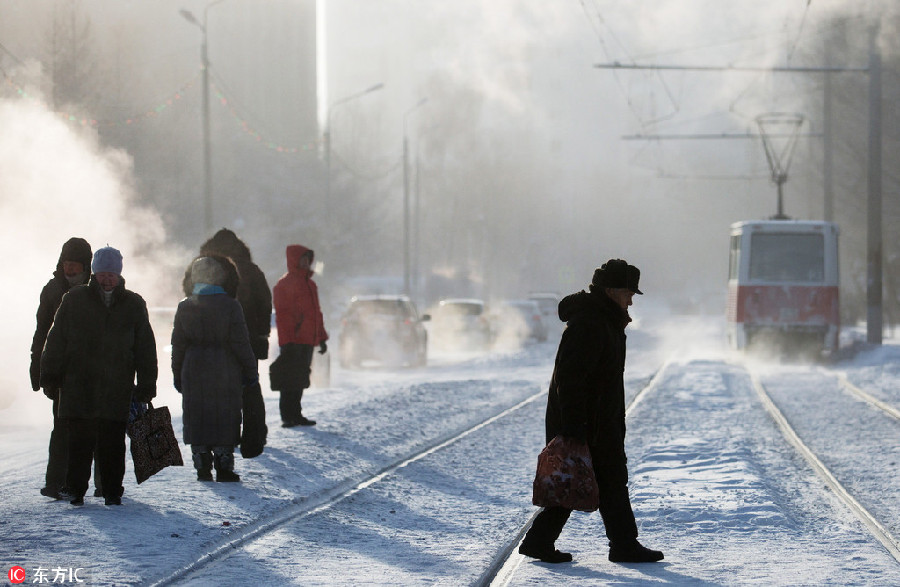 Icy winter of Siberia hits record low temperature