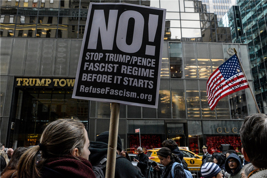 Protest against Trump in New York City