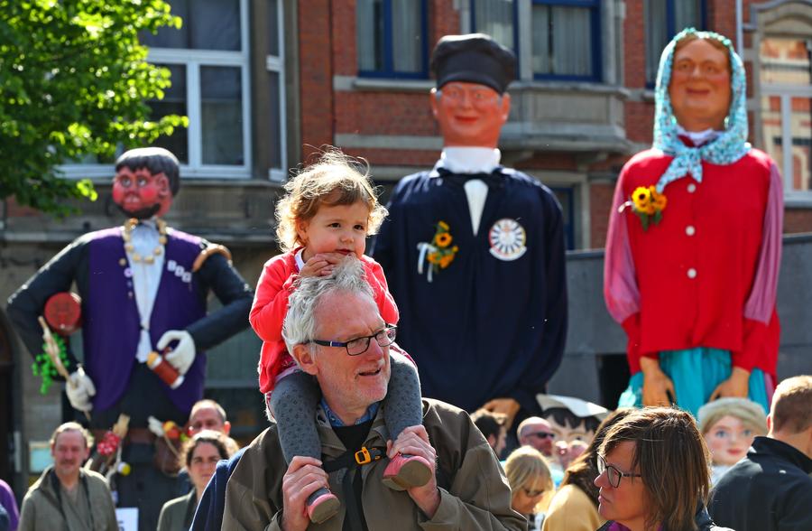 First Giants Parade held in Leuven, Belgium