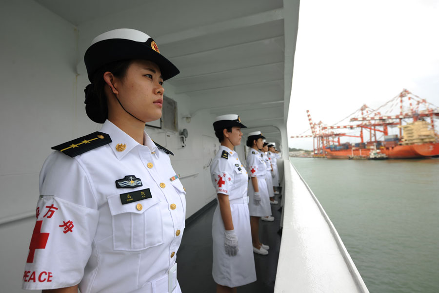 China's naval hospital ship makes first visit to Sri Lanka