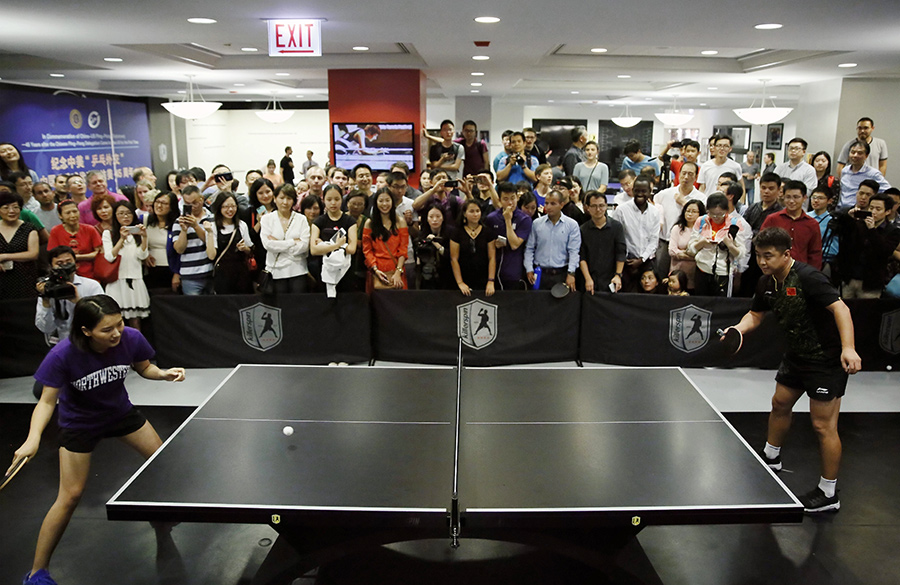 China-US ping-pong diplomacy commemorated in NY, Chicago
