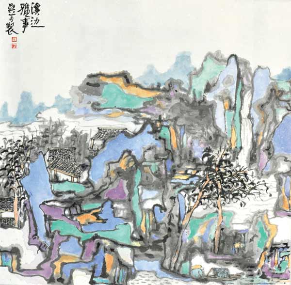Chinese artist adds color to traditional painting style