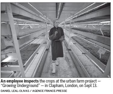 Underground air-raid shelter feeding London restaurants