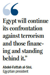 Egypt's Sisi vows to quash terrorism