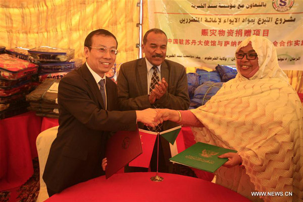China donates shelter materials for flood-hit families in Sudan