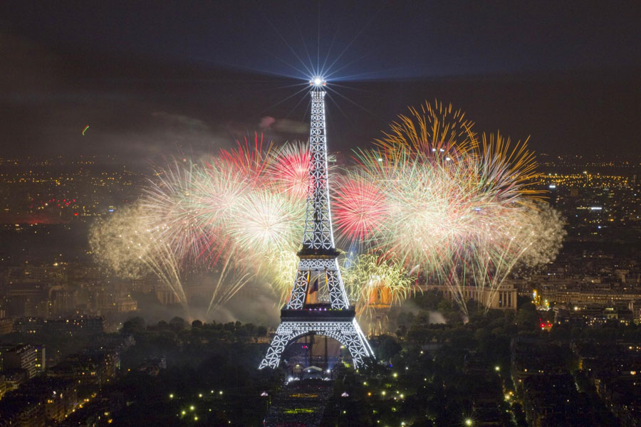 National Day fireworks around the world
