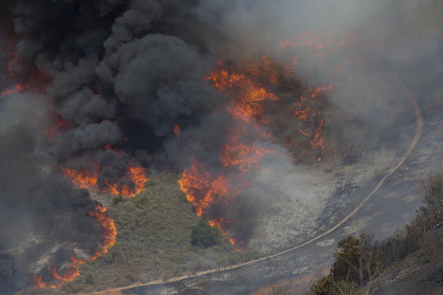 Wildfires rage in California