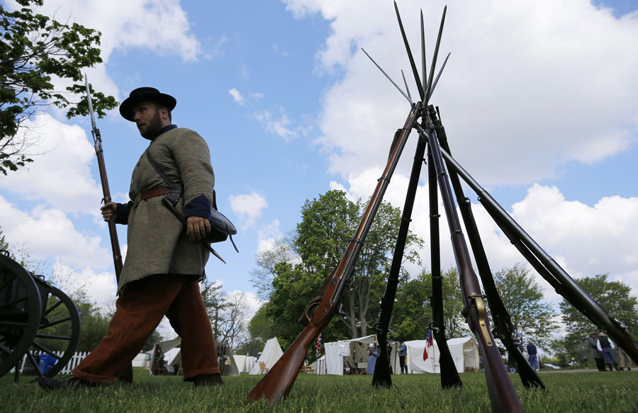 American Civil War re-enactment in Illinois
