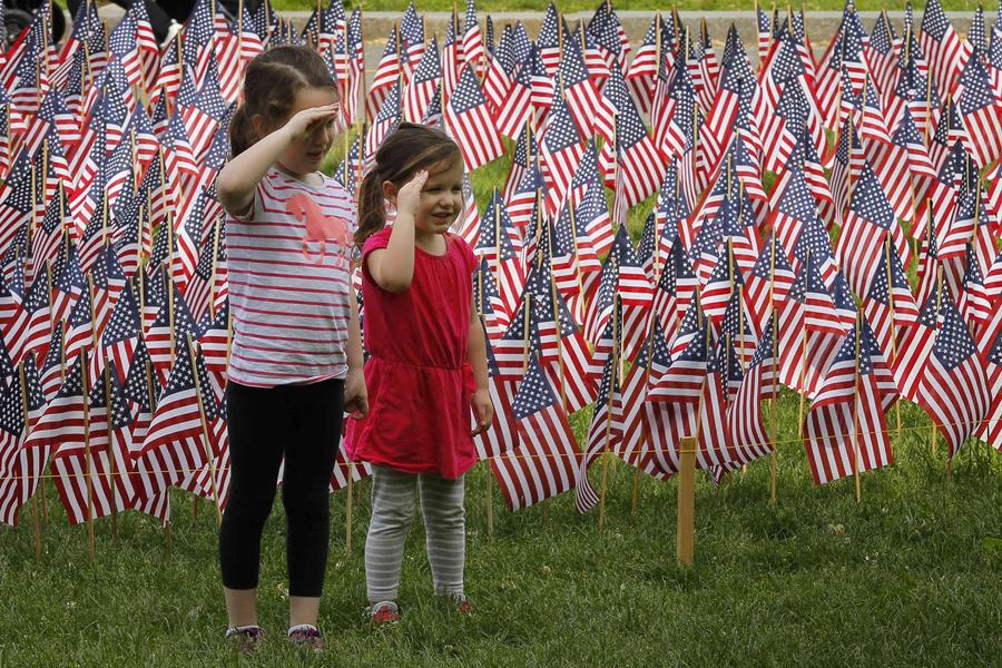 37,000 US flags planted in Boston Common for Memorial Day
