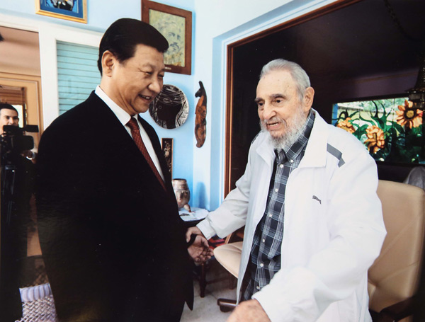 Xi visits old friend Fidel Castro at home