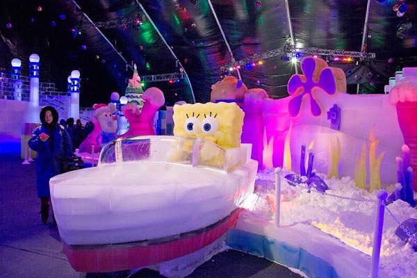 SpongeBob gets iced, via Harbin