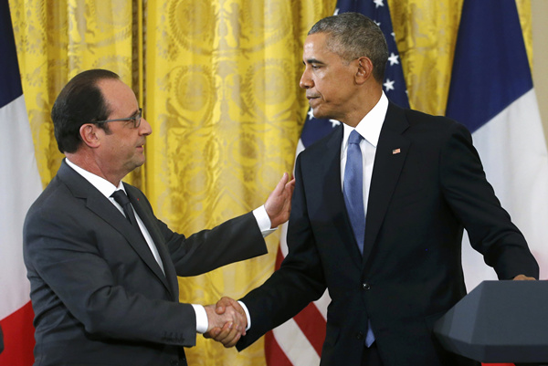 Obama: US, France stand united against IS, terrorism