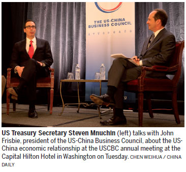 US treasury secretary upbeat on economic ties