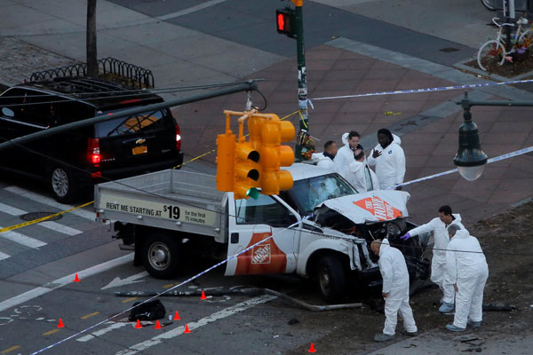 8 die in terror attack on New York bike path